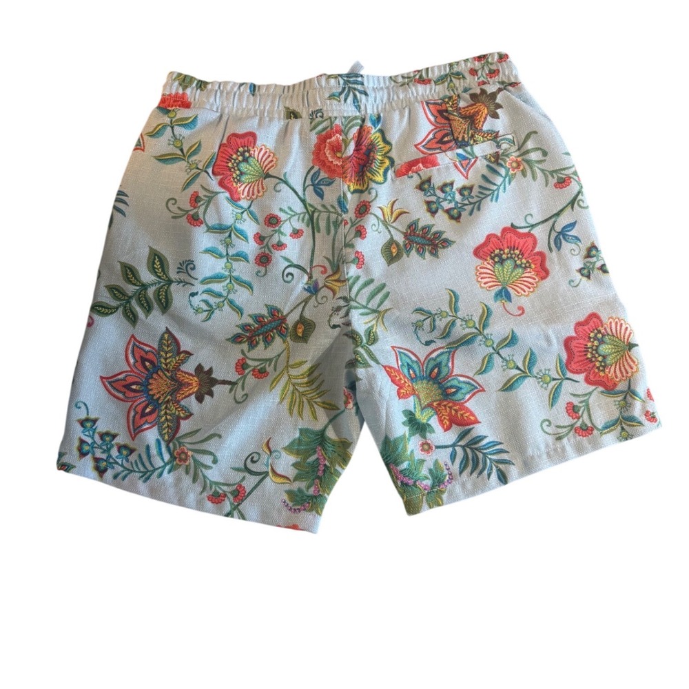 Malibu by Drill Clothing Co Mens XL Floral Camp Shirt and Shorts 2 Piece Blue - Picture 9 of 14